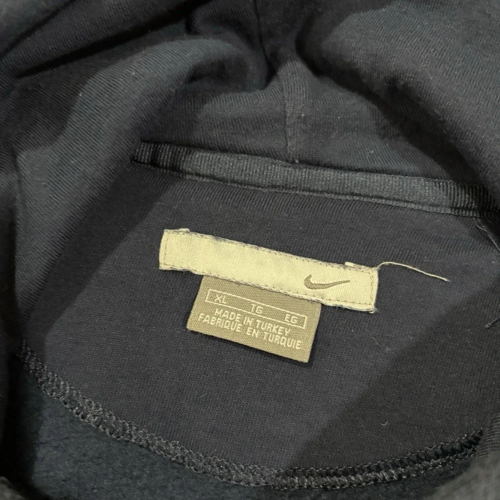 Vintage Nike Hoodie Sweatshirt Men's XL Mini Check Swoosh Blue Y2K Skate Faded - Picture 5 of 8